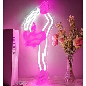 Figure Skating Dimmable Neon Sign for Wall Decor, Girl Figure Skater for bedroom